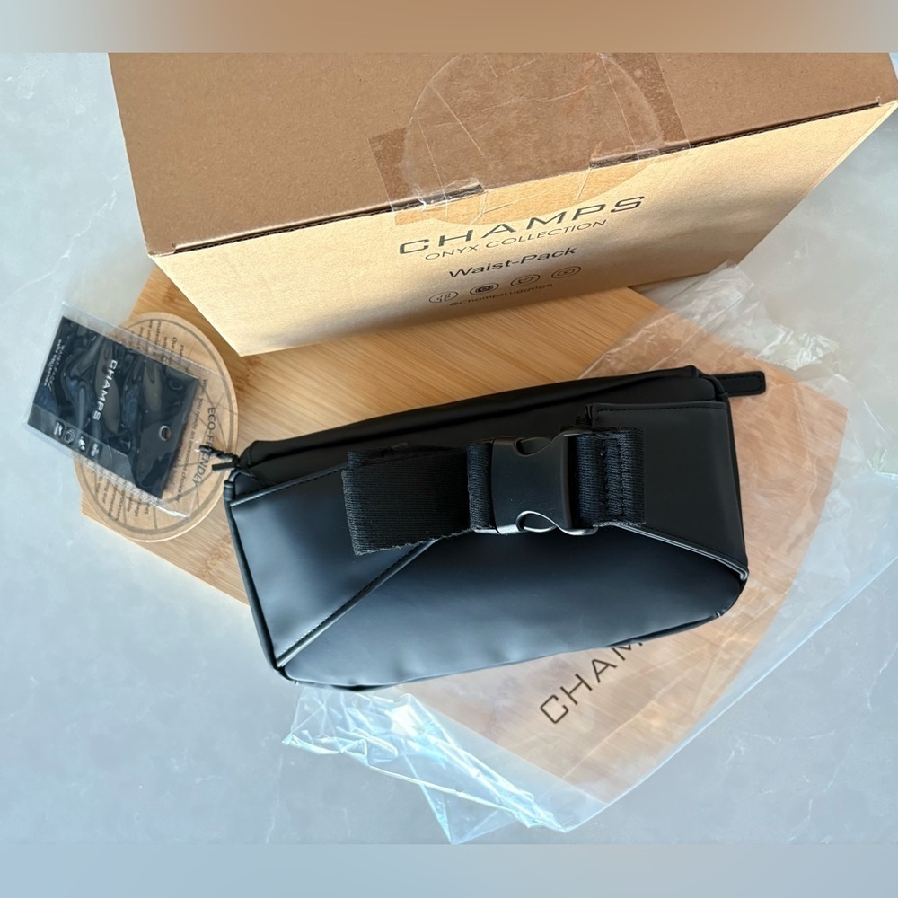 NWT Luxury RFID-Blocking Belt Bag | Champs Onyx Collection | Black | Gift Ready - Picture 13 of 16